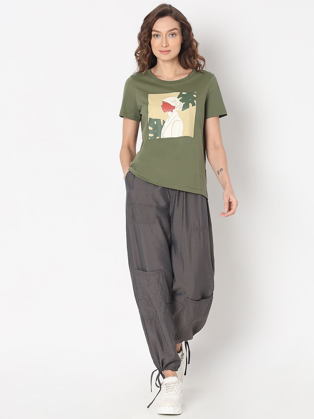 Green Graphic Print T-Shirt