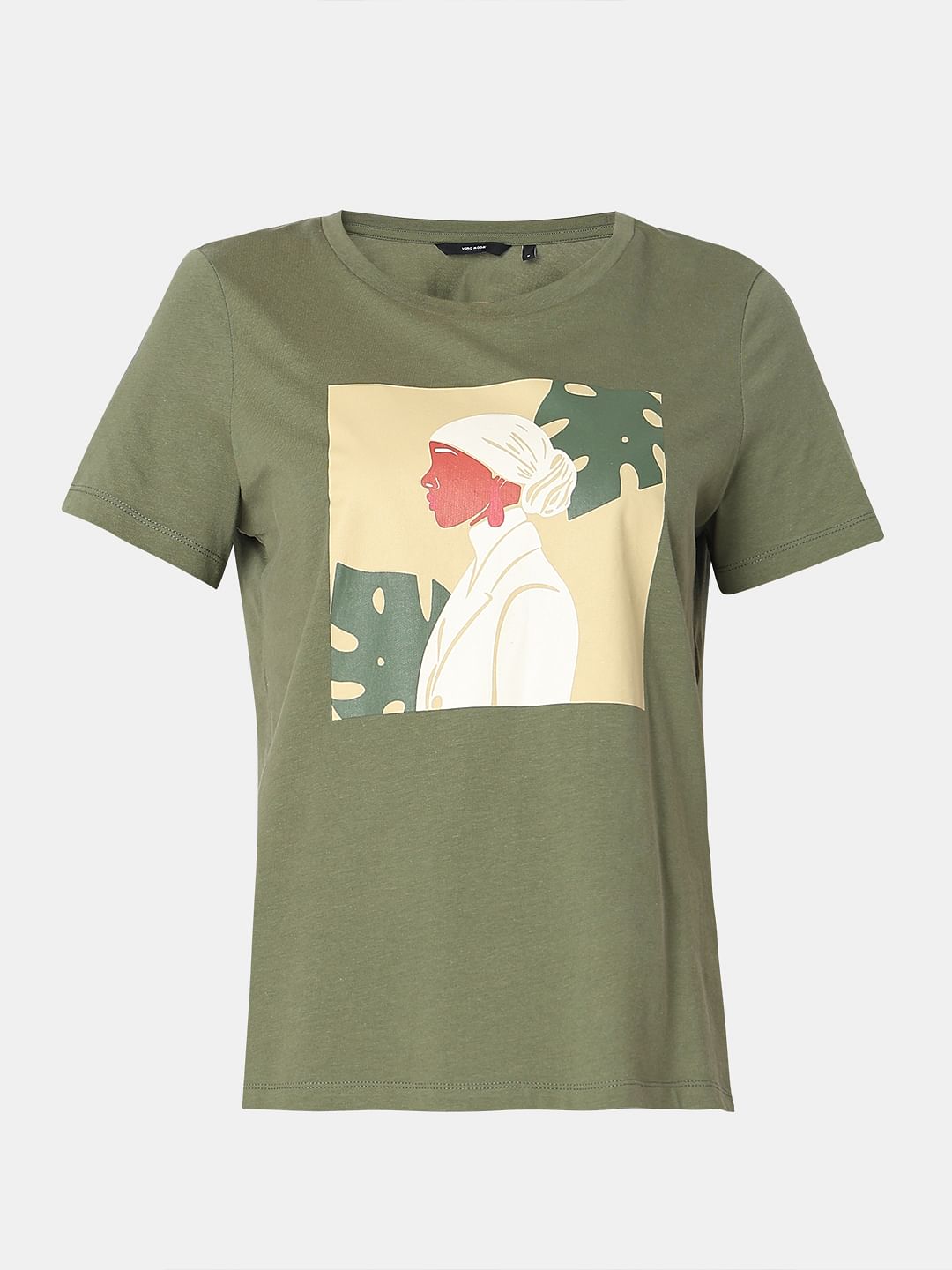 Green Graphic Print T-Shirt