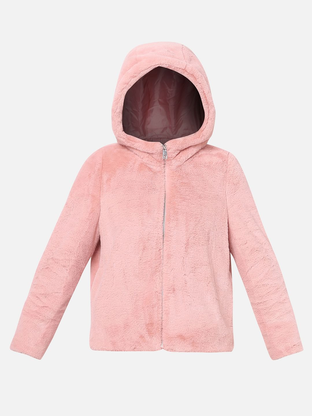 Light Pink Faux Fur Hoodie