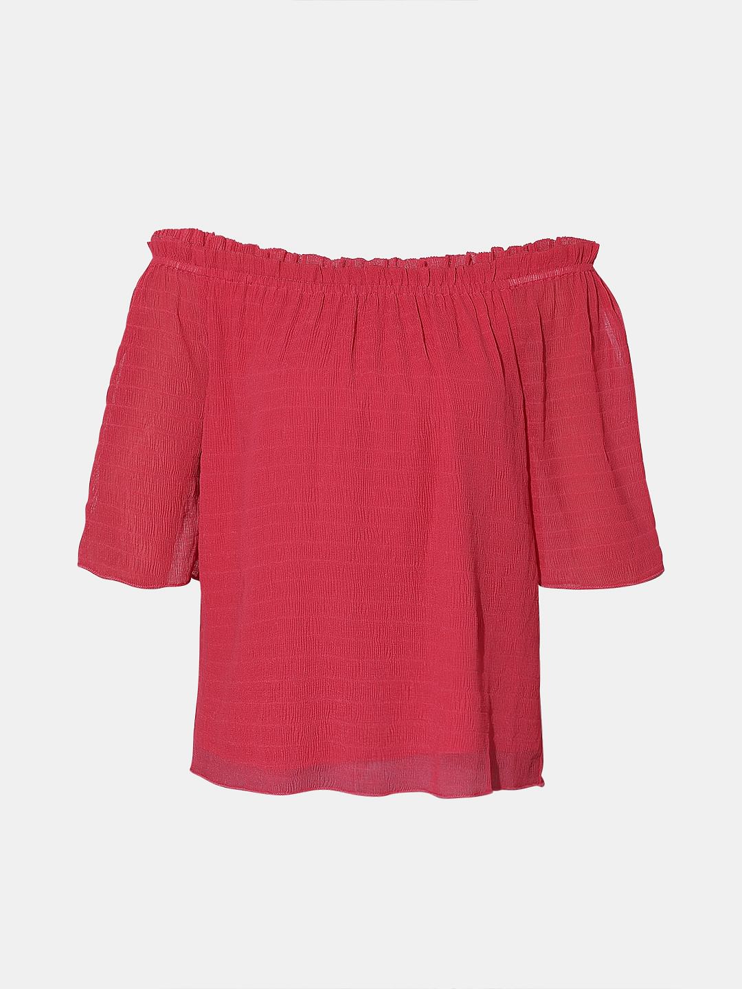 Red Off-Shoulder Top