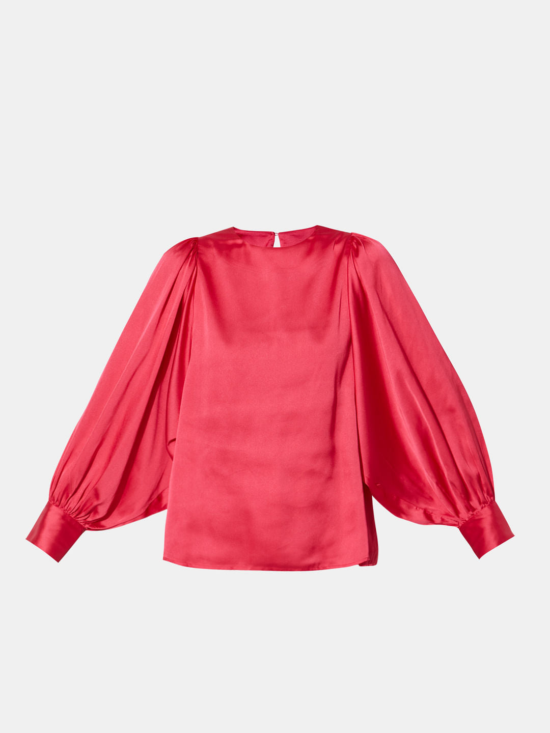 Magenta Batwing Sleeves Top