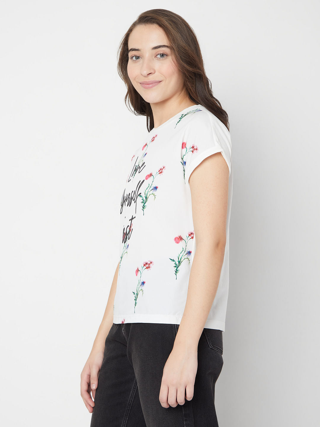 White Floral T-Shirt