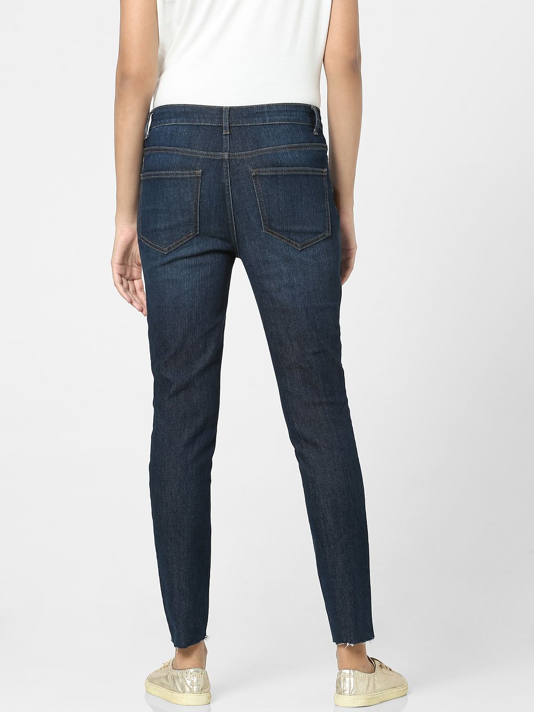 Blue Mid Rise Wendy Skinny Jeans