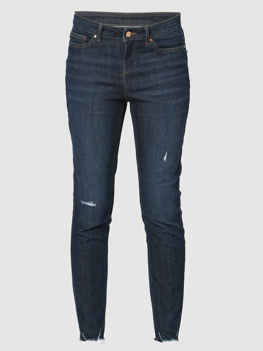 Blue Mid Rise Wendy Skinny Jeans