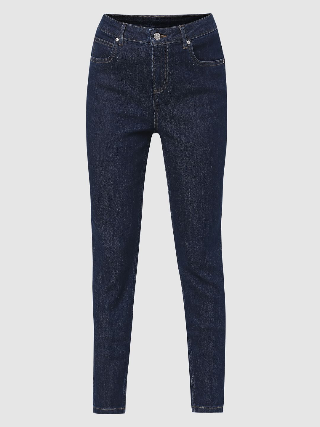 Blue Mid Rise Wendy Skinny Jeans