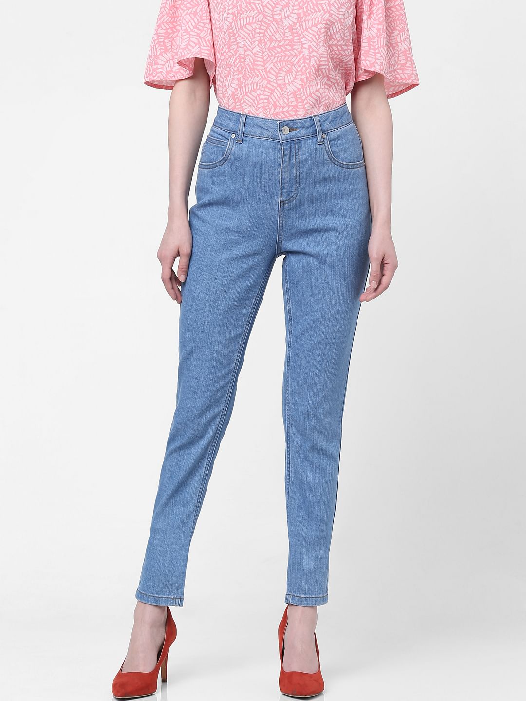 Light Blue Mid Rise Wendy Skinny Jeans