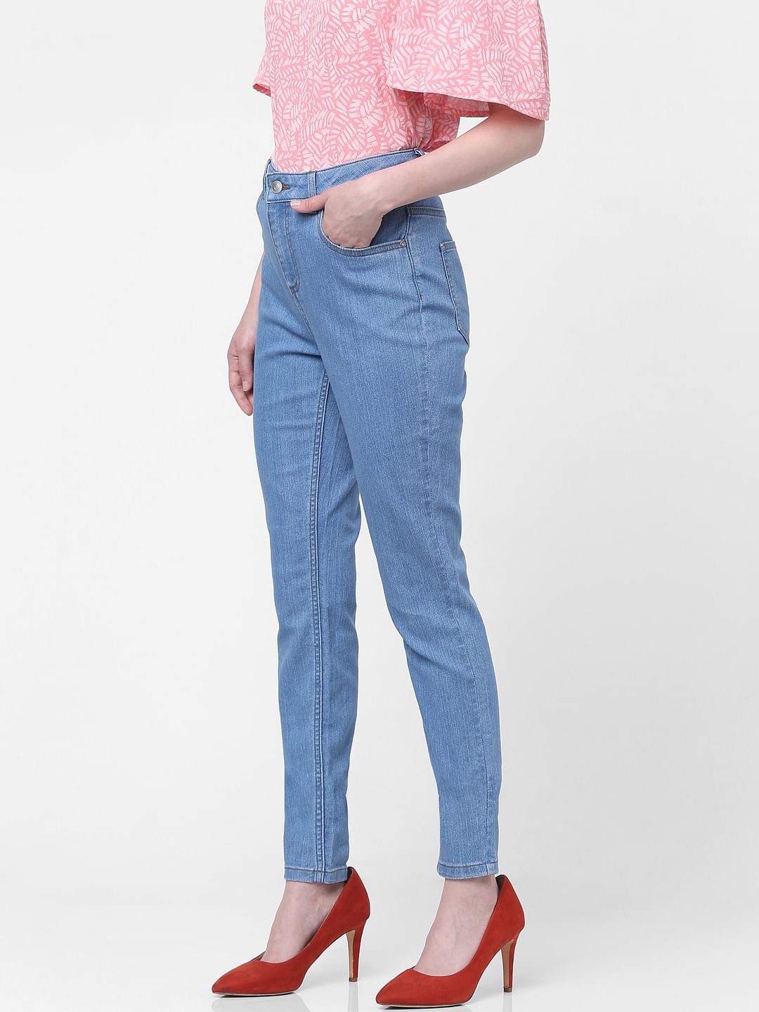 Light Blue Mid Rise Wendy Skinny Jeans