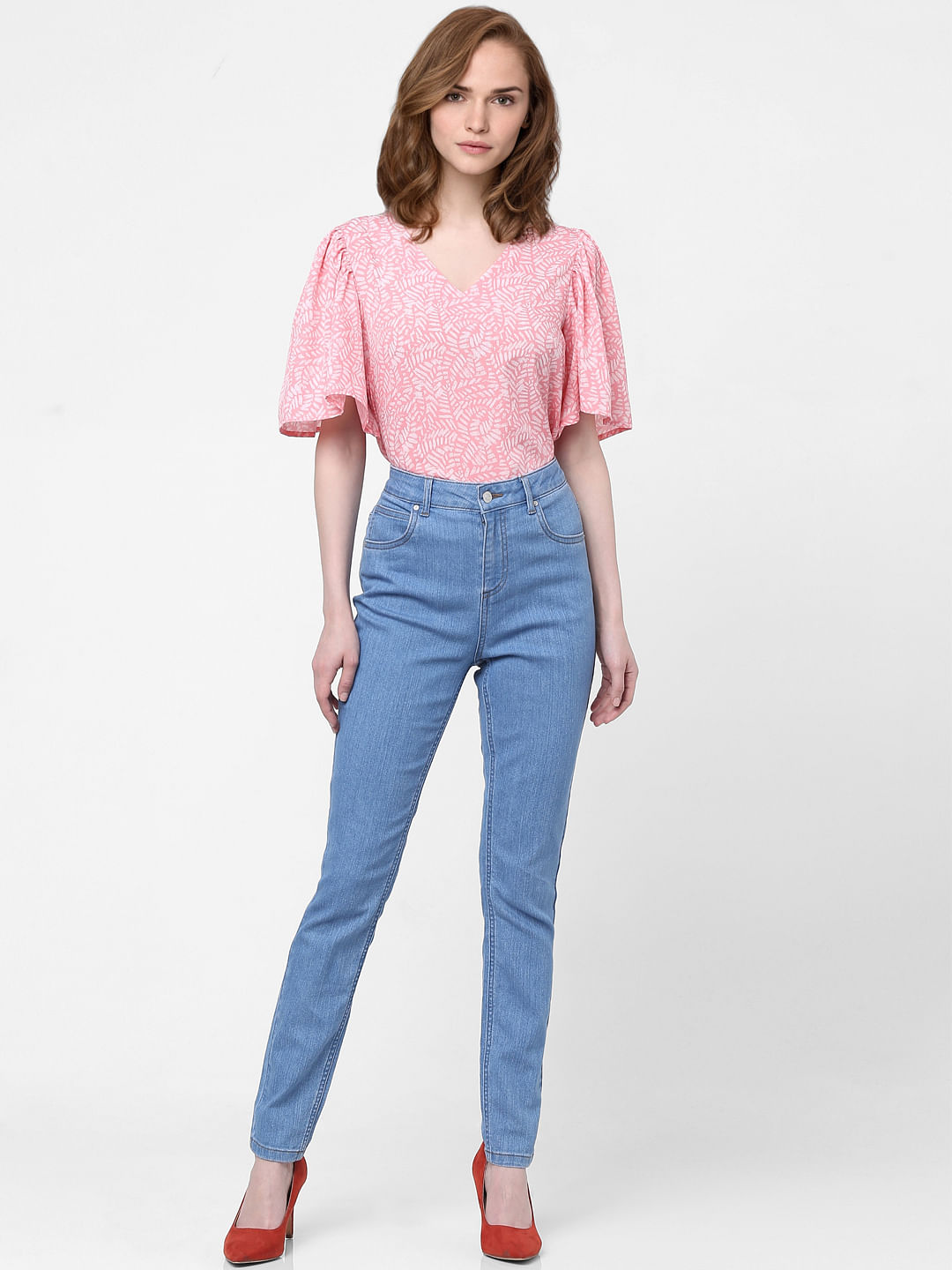 Light Blue Mid Rise Wendy Skinny Jeans