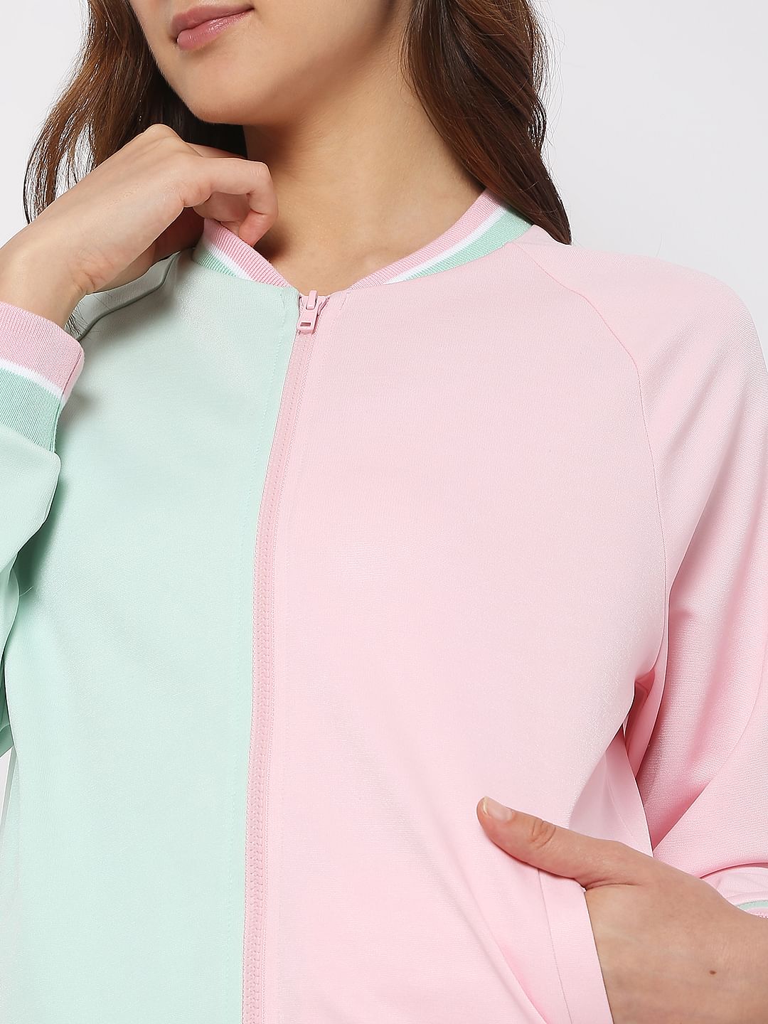 Pink Colourblocked Co-Ord Sweatshirt