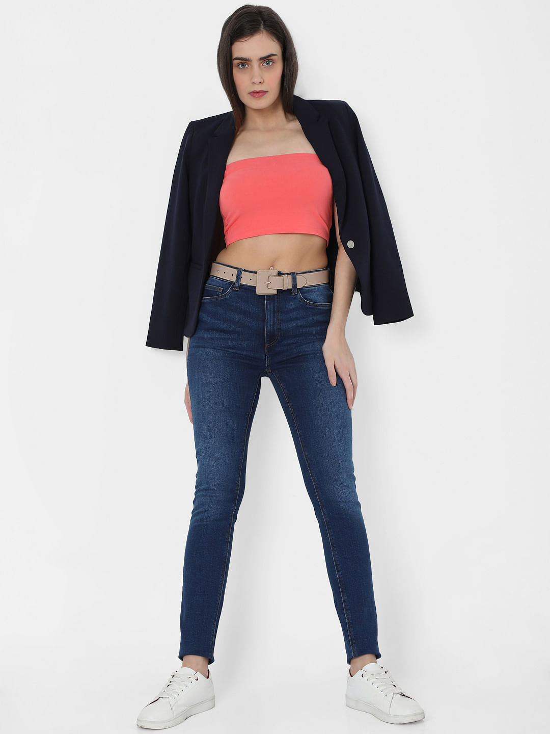 Blue High Rise Skinny Jeans