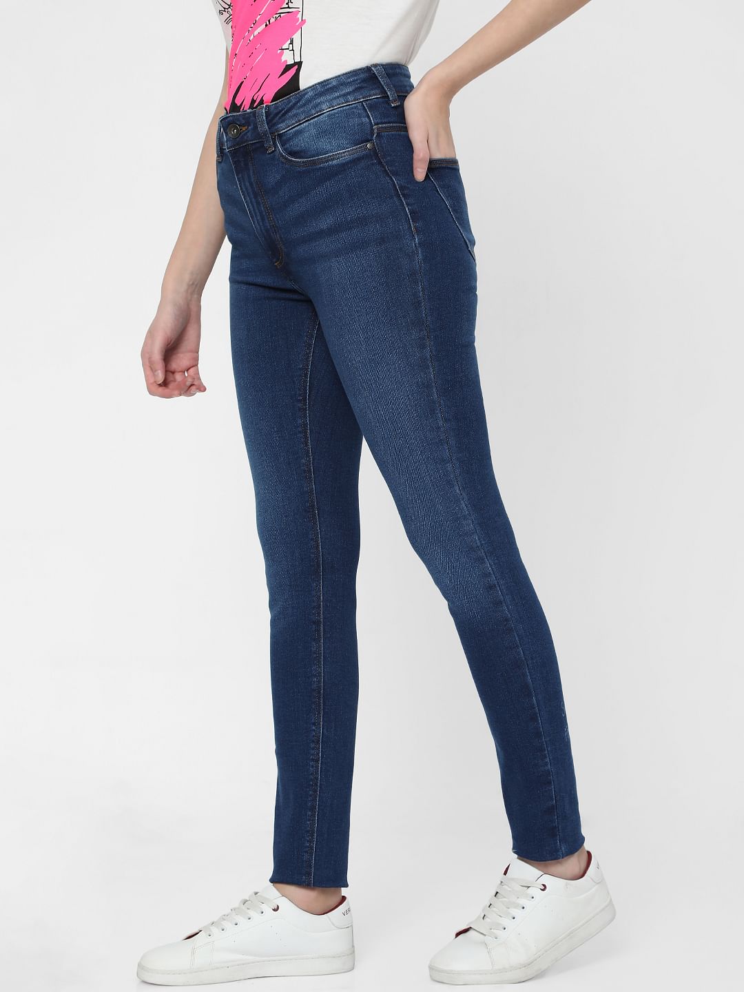 Blue High Rise Skinny Jeans