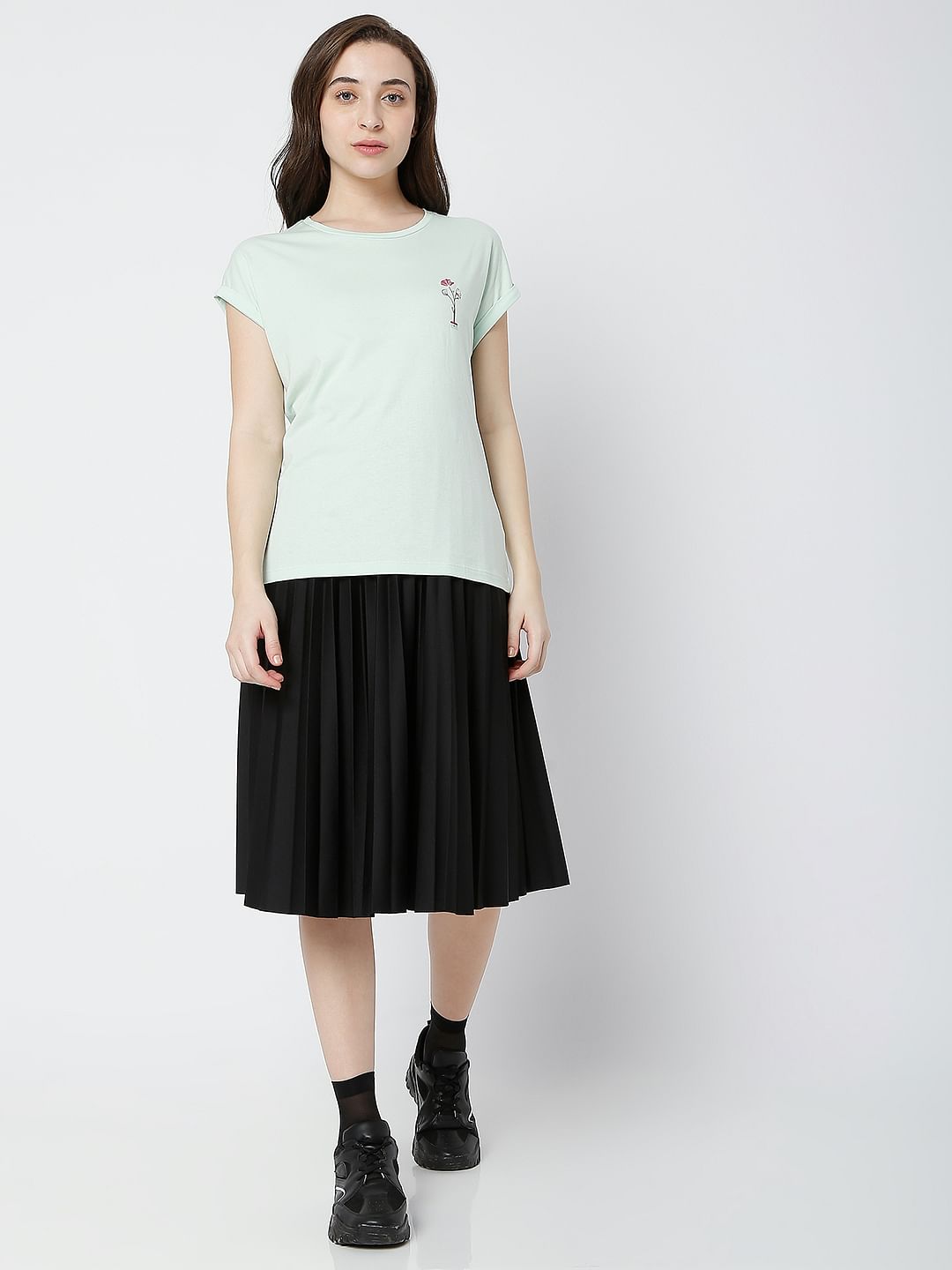 Green Floral Print T-Shirt