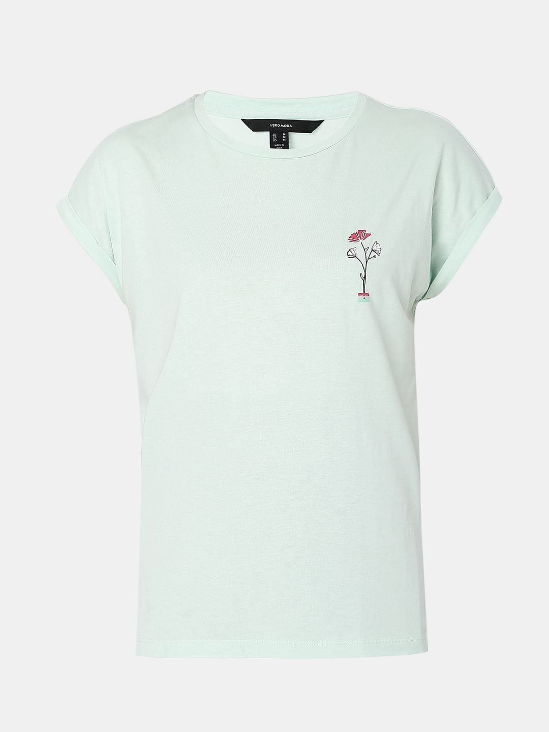 Green Floral Print T-Shirt