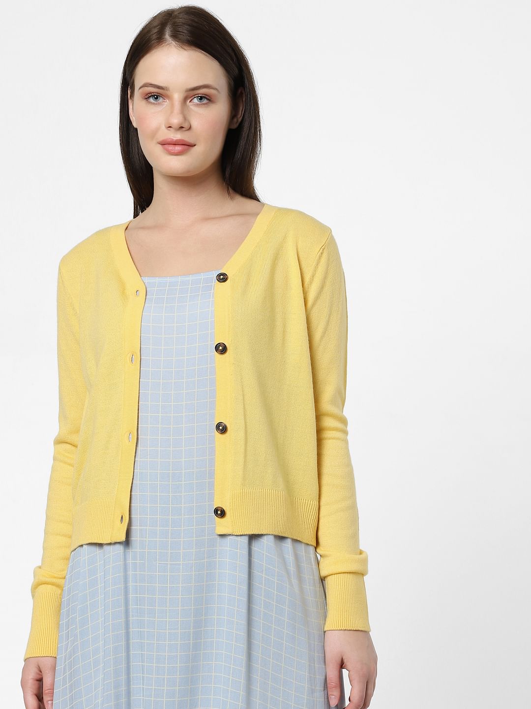 Yellow Short Cardigan