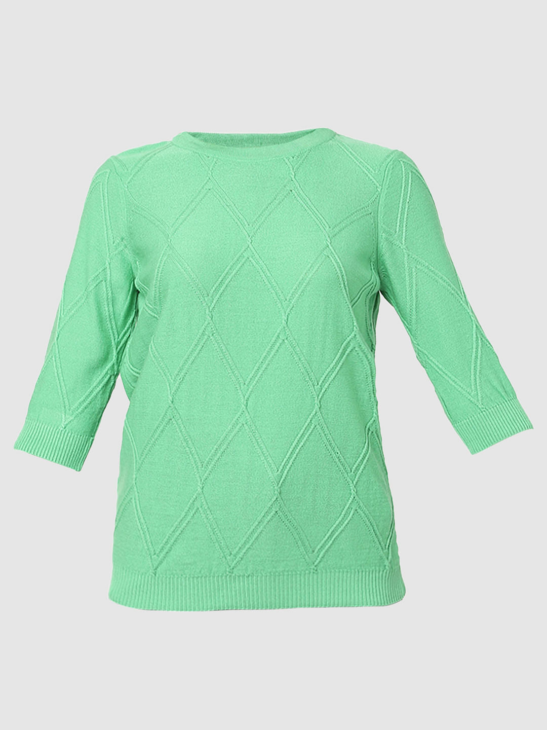 Green Textured Pullover
