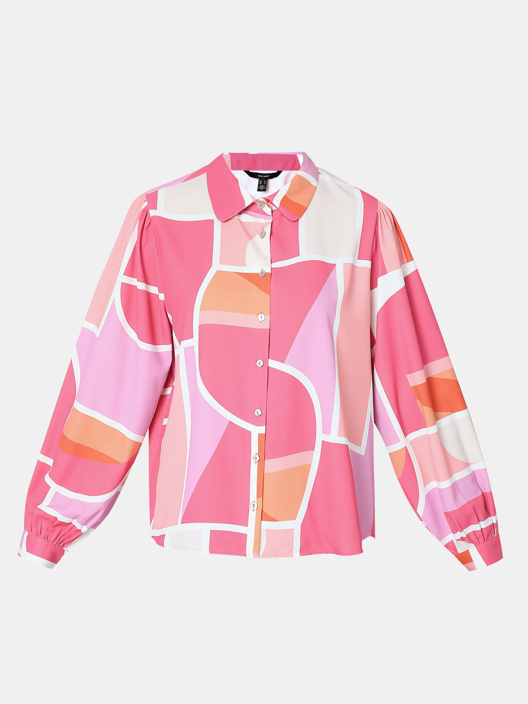 Pink Colourblocked Shirt