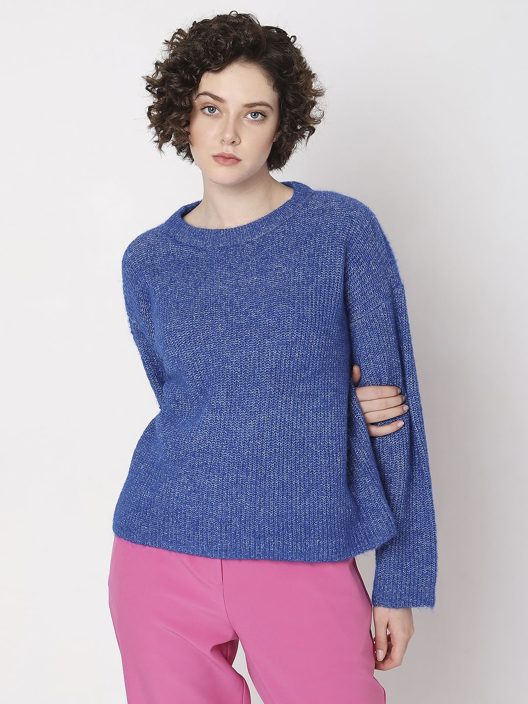 Blue Full Sleeves Pullover