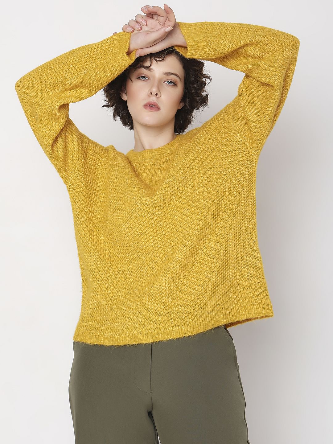 Mustard Yellow Full Sleeves Pullover