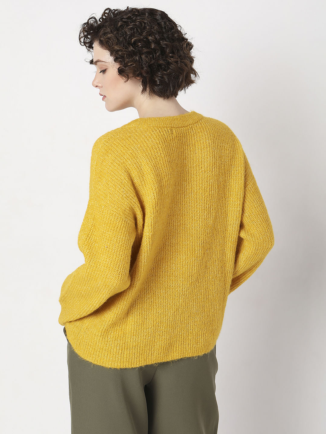 Mustard Yellow Full Sleeves Pullover