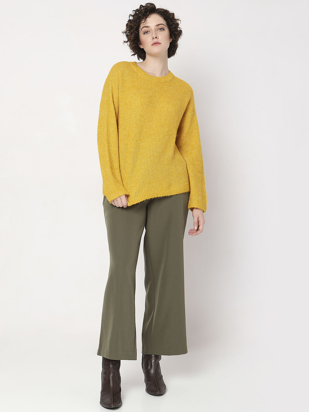 Mustard Yellow Full Sleeves Pullover