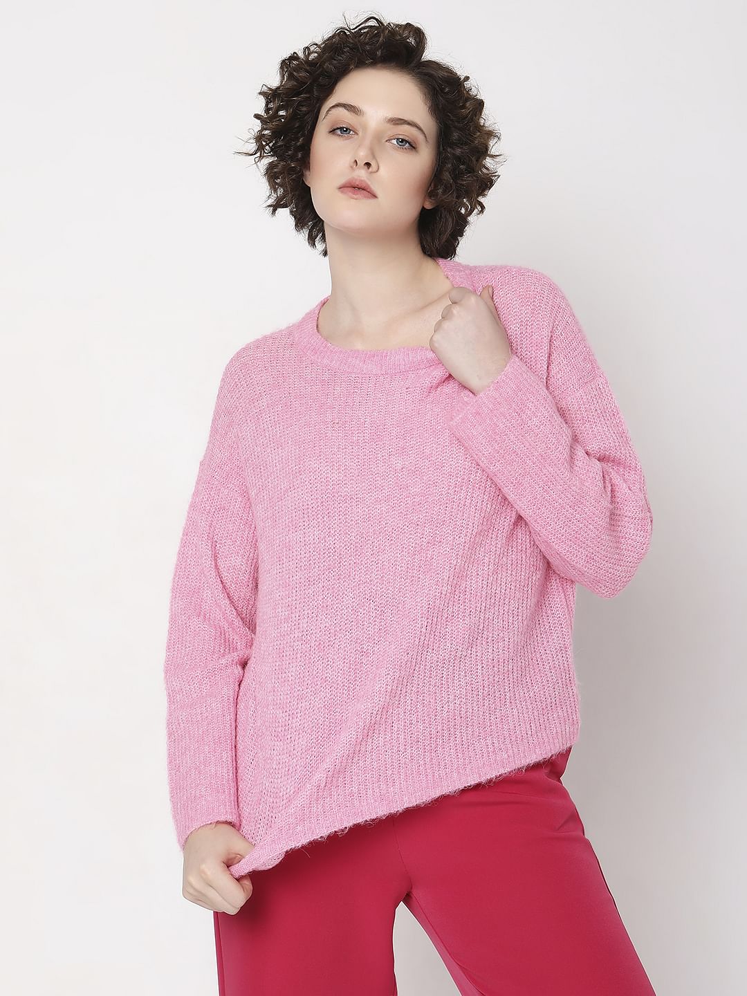 Pink Full Sleeves Pullover