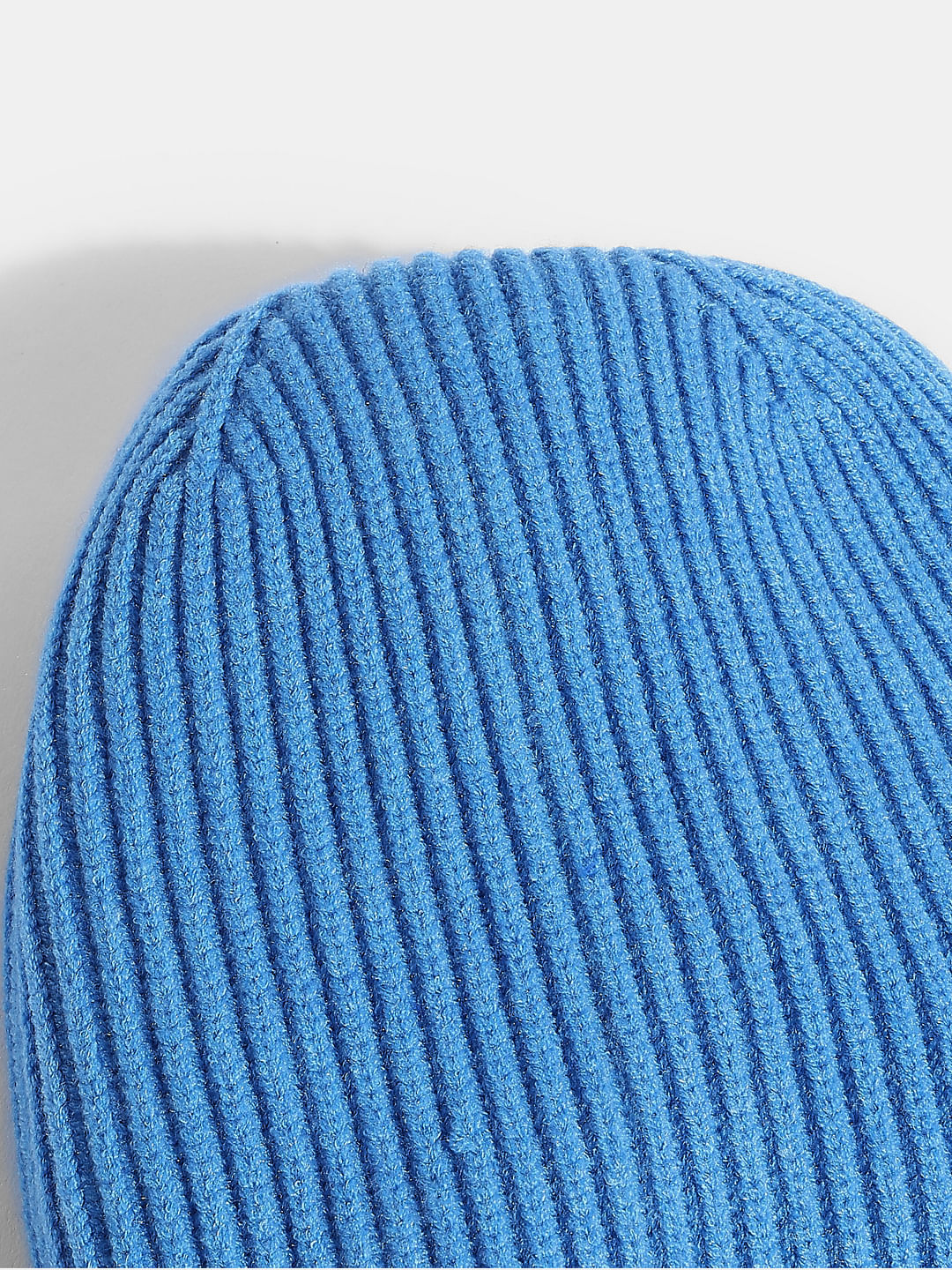Blue Woollen Pompom Beanie