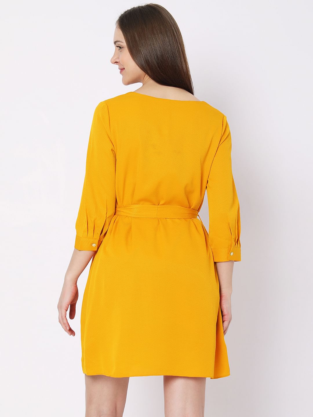 Orange Shift Dress