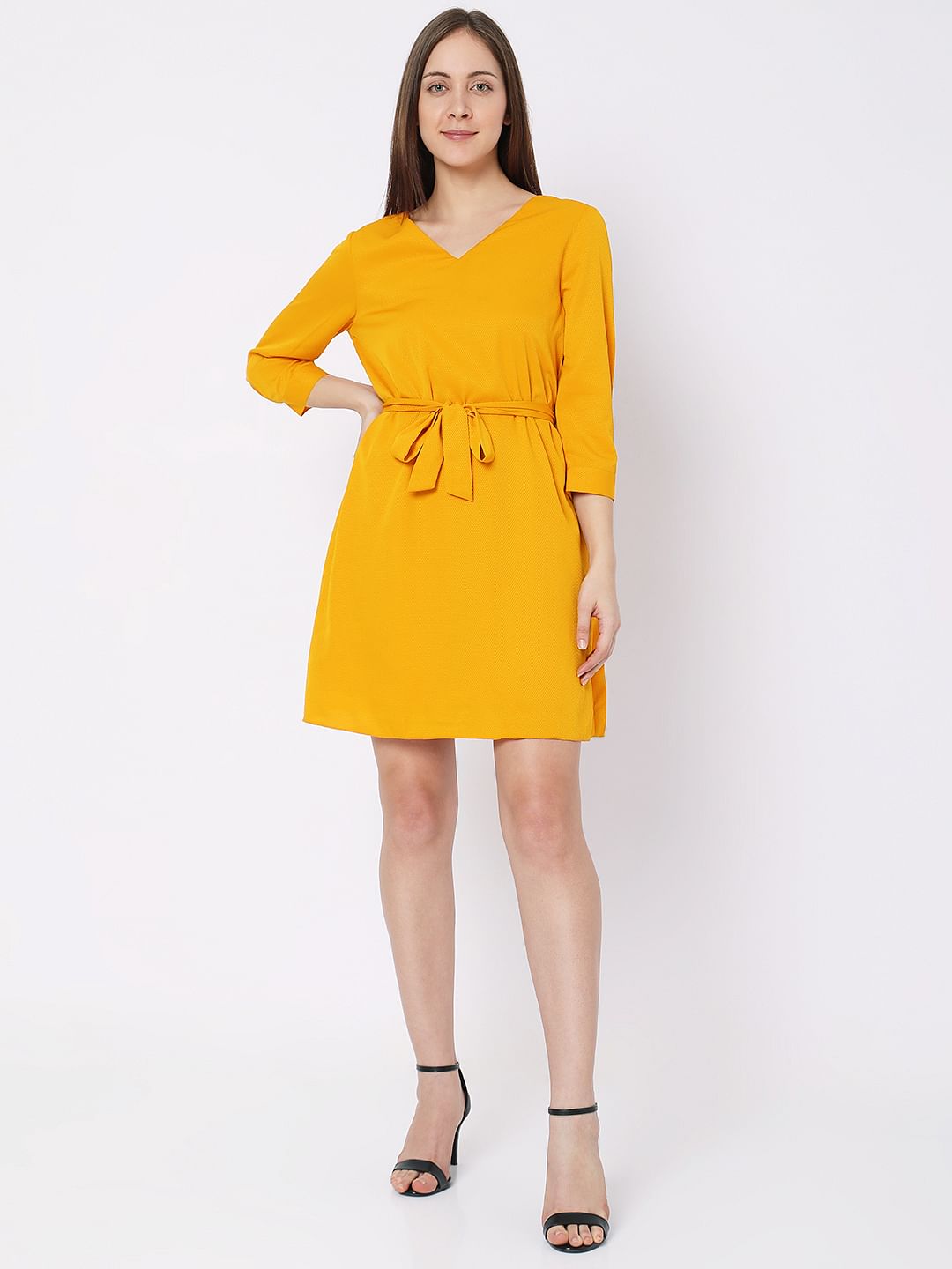 Orange Shift Dress