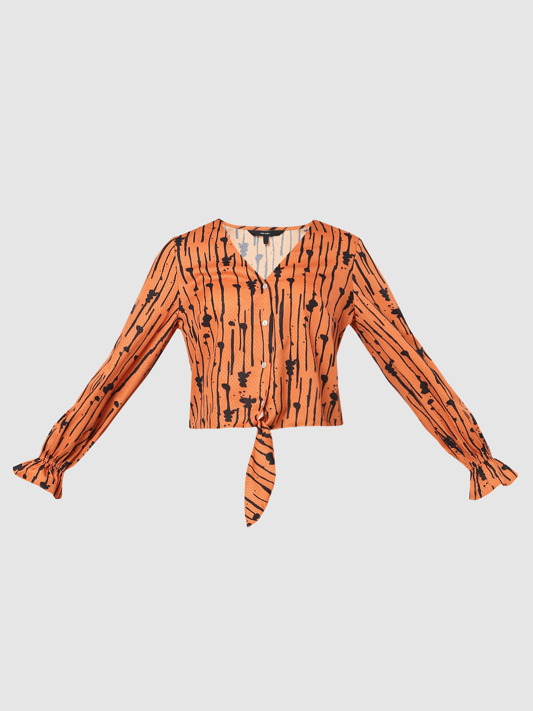 Orange Printed Top