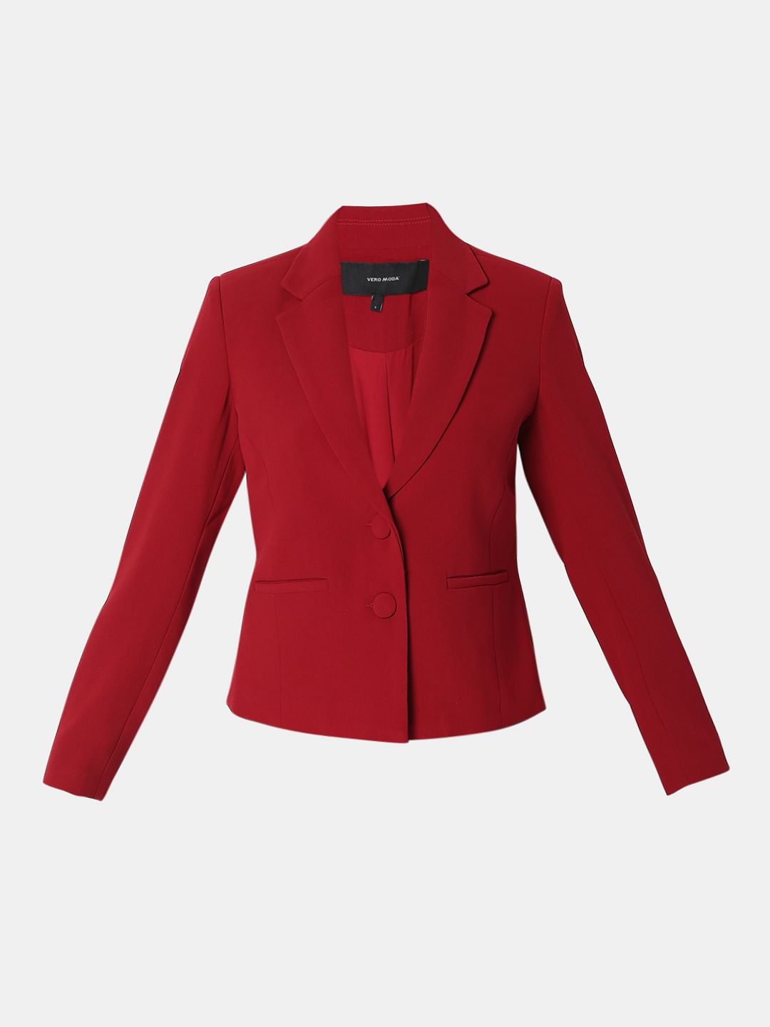 Dark Red Co-Ord Set Blazer