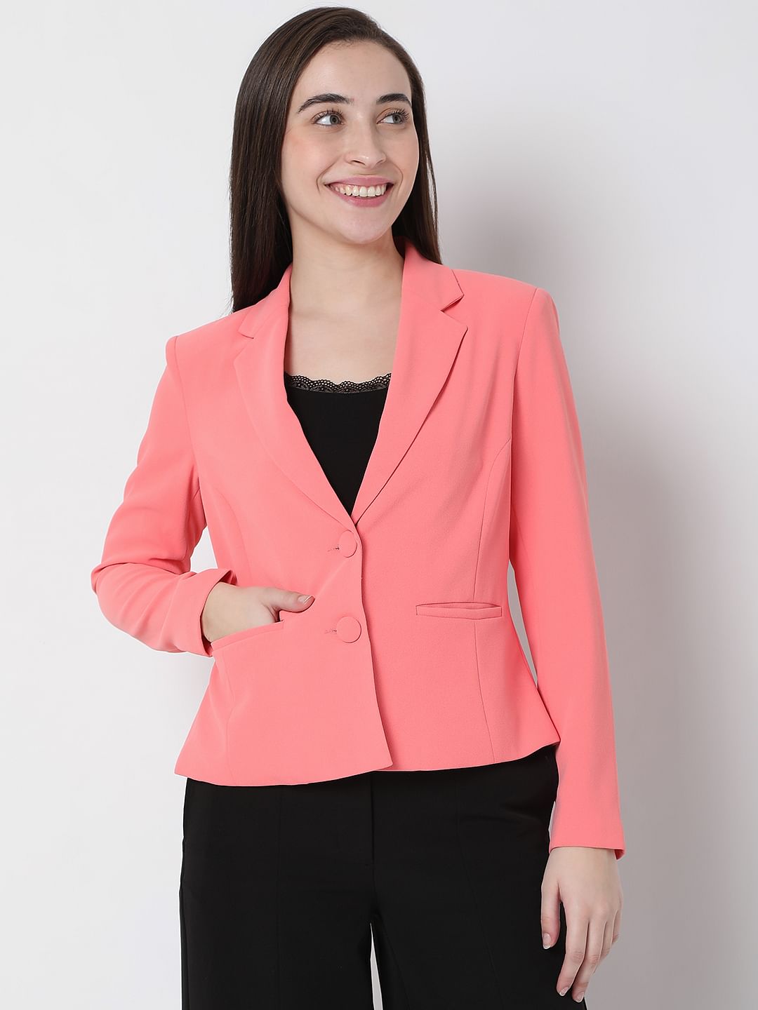 Pink Co-Ord Set Tailored Blazer