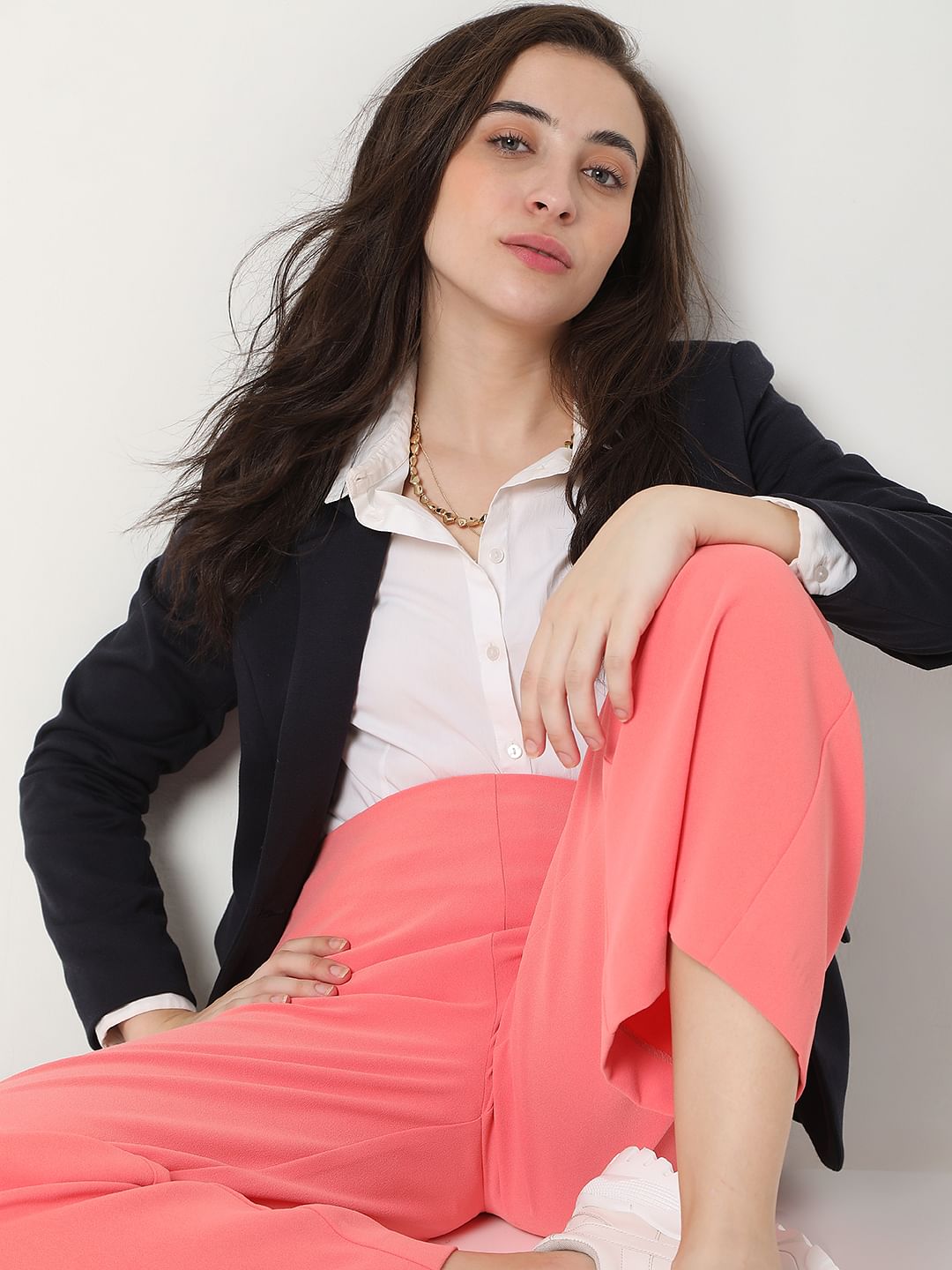 Coral High Rise Flared Co-Ord Set Pants