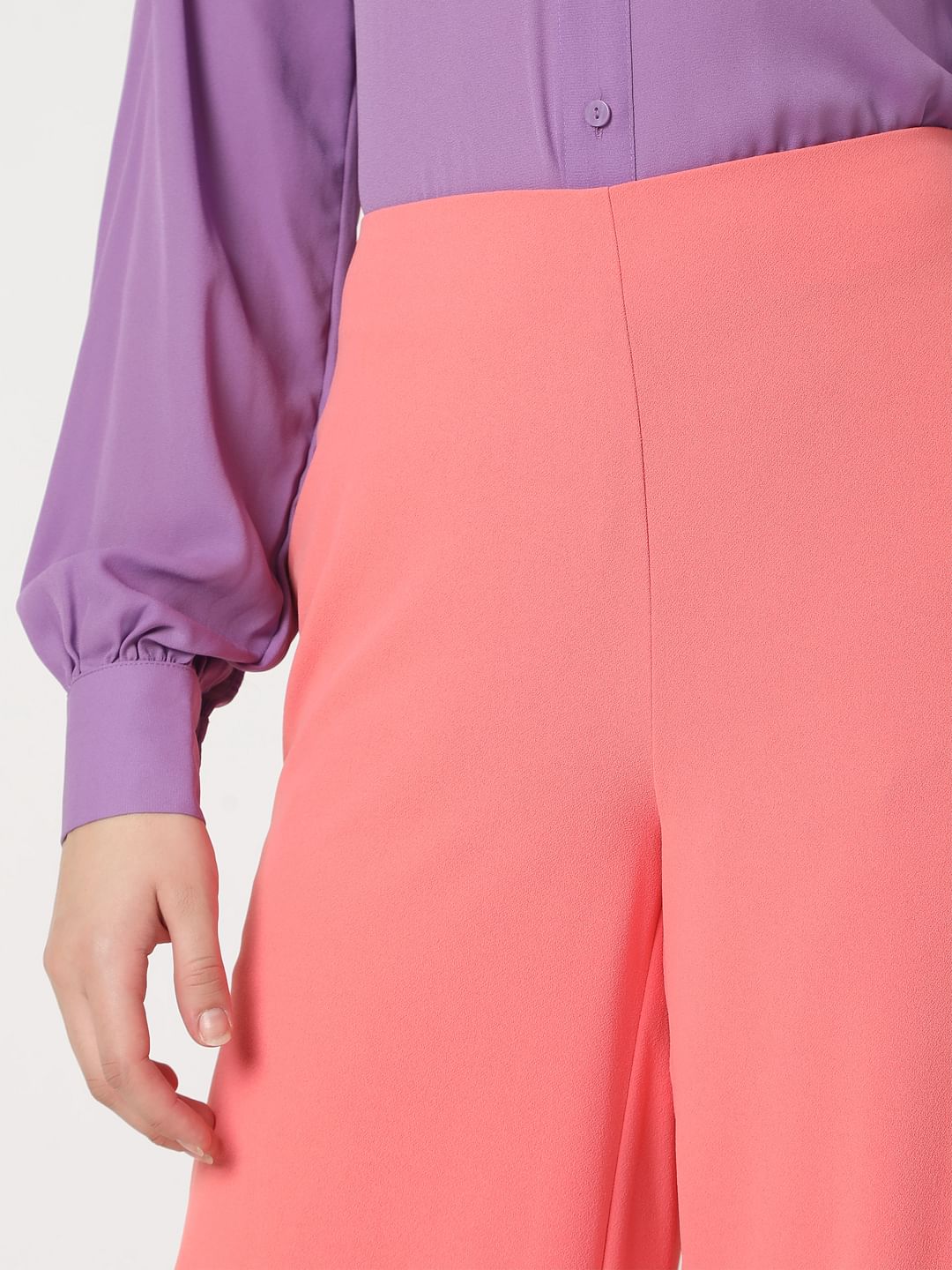 Coral High Rise Flared Co-Ord Set Pants