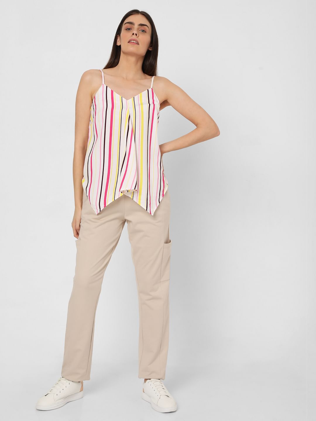 Multi-Coloured Striped Top