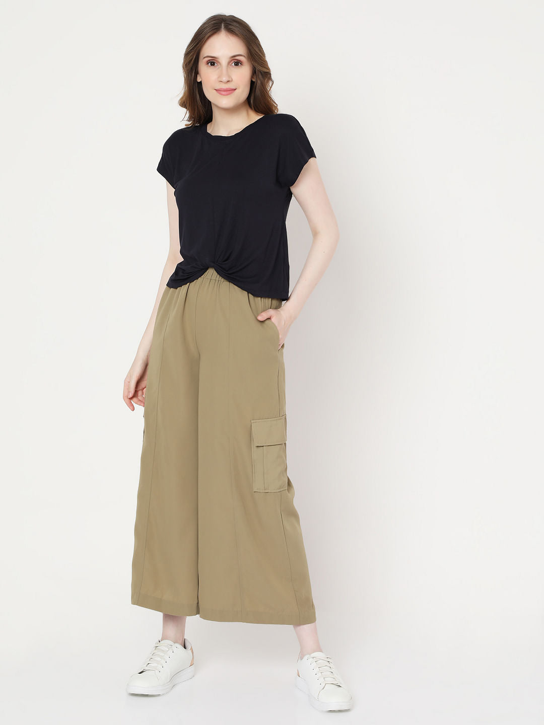 Blue Front Twist Lounge T-Shirt