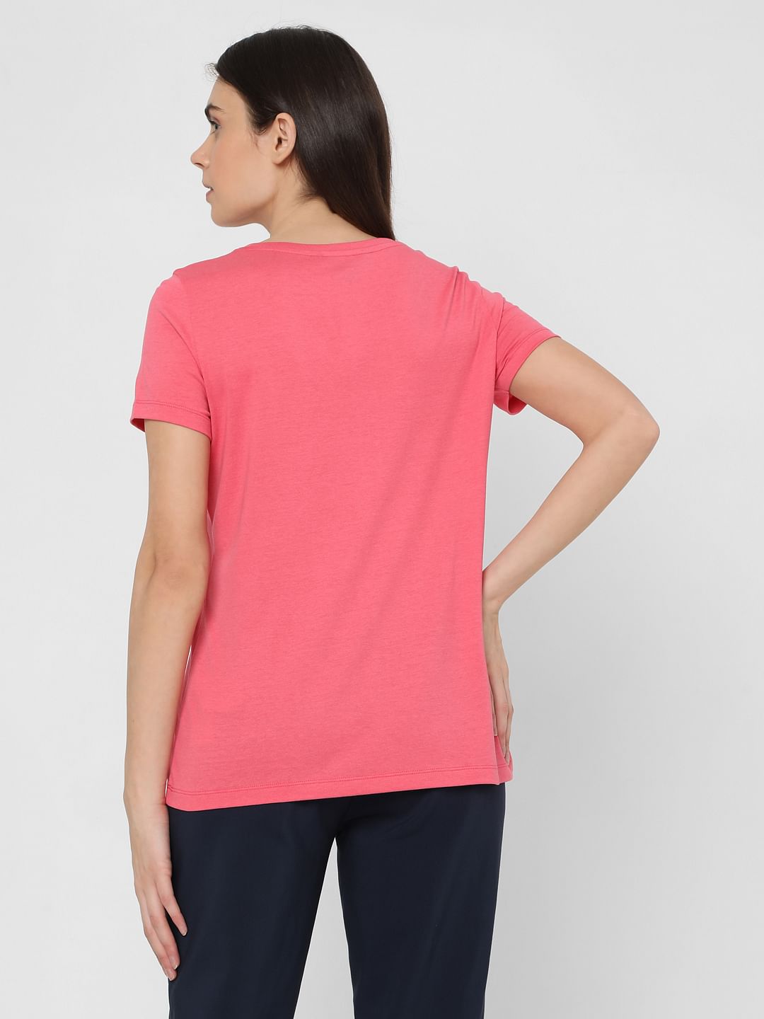 Pink Typography Print T-Shirt