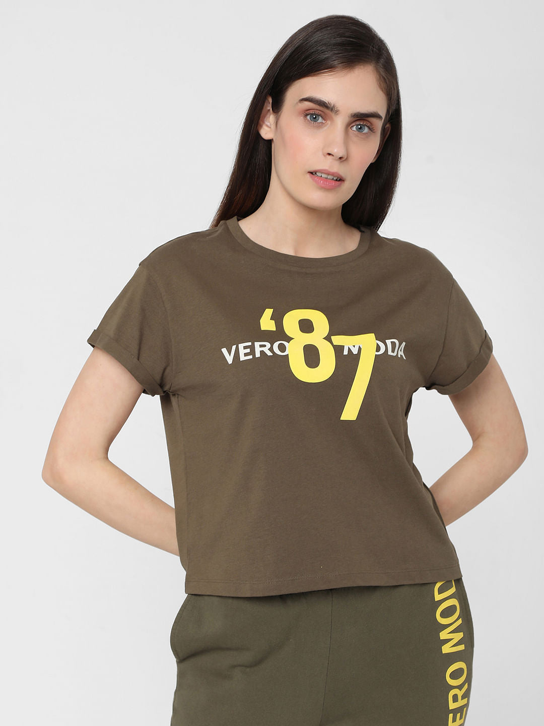 Green Logo Print Lounge T-Shirt