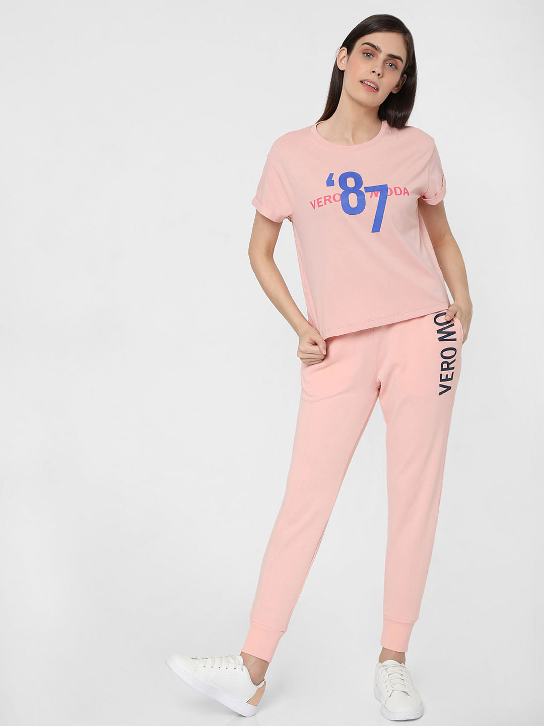 Pink Logo Print Lounge T-Shirt