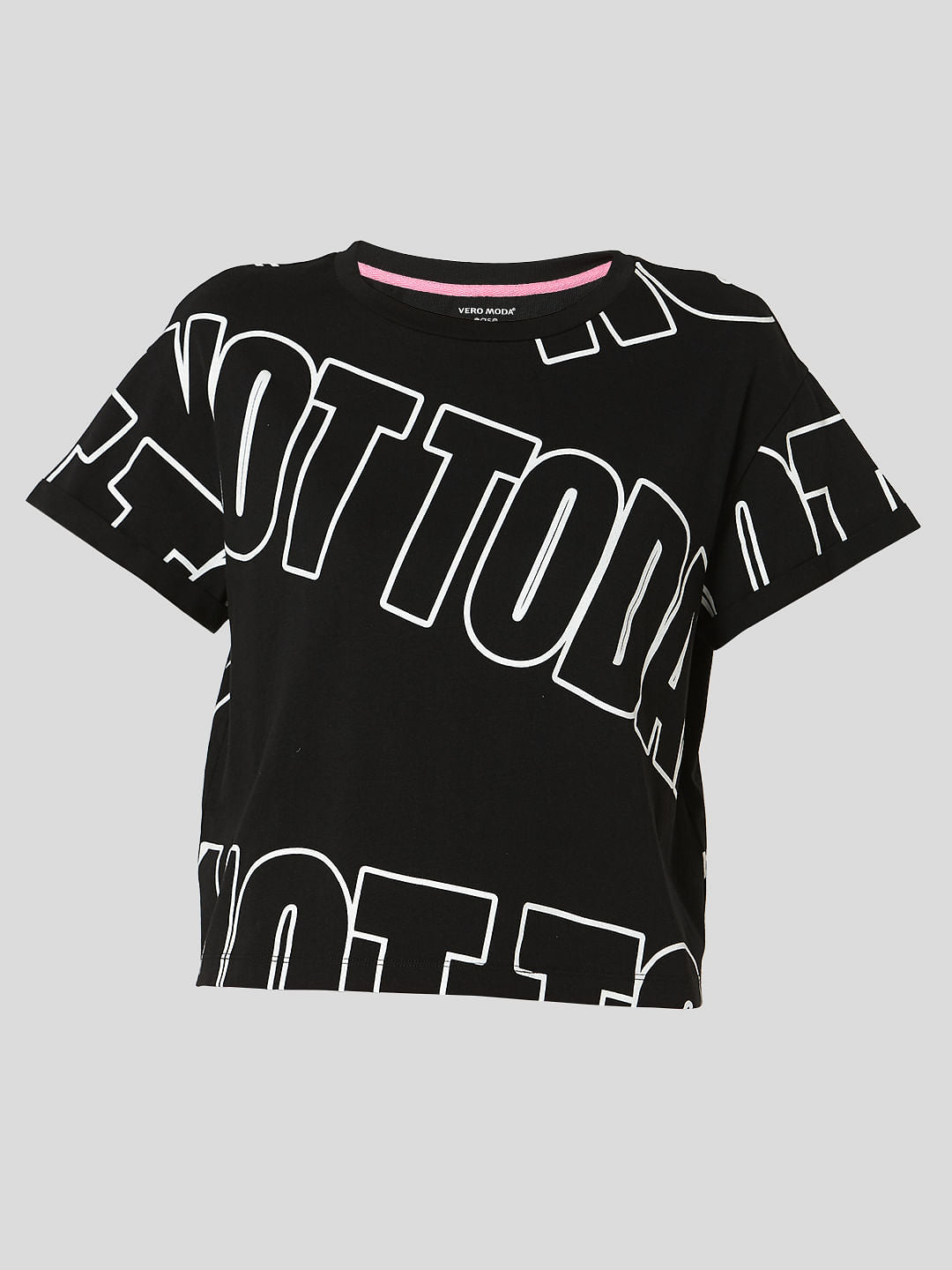Black Cropped Lounge T-Shirt