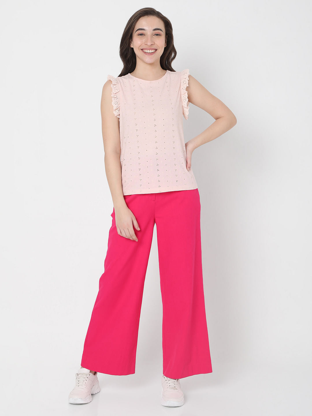 Pink Schiffli Top