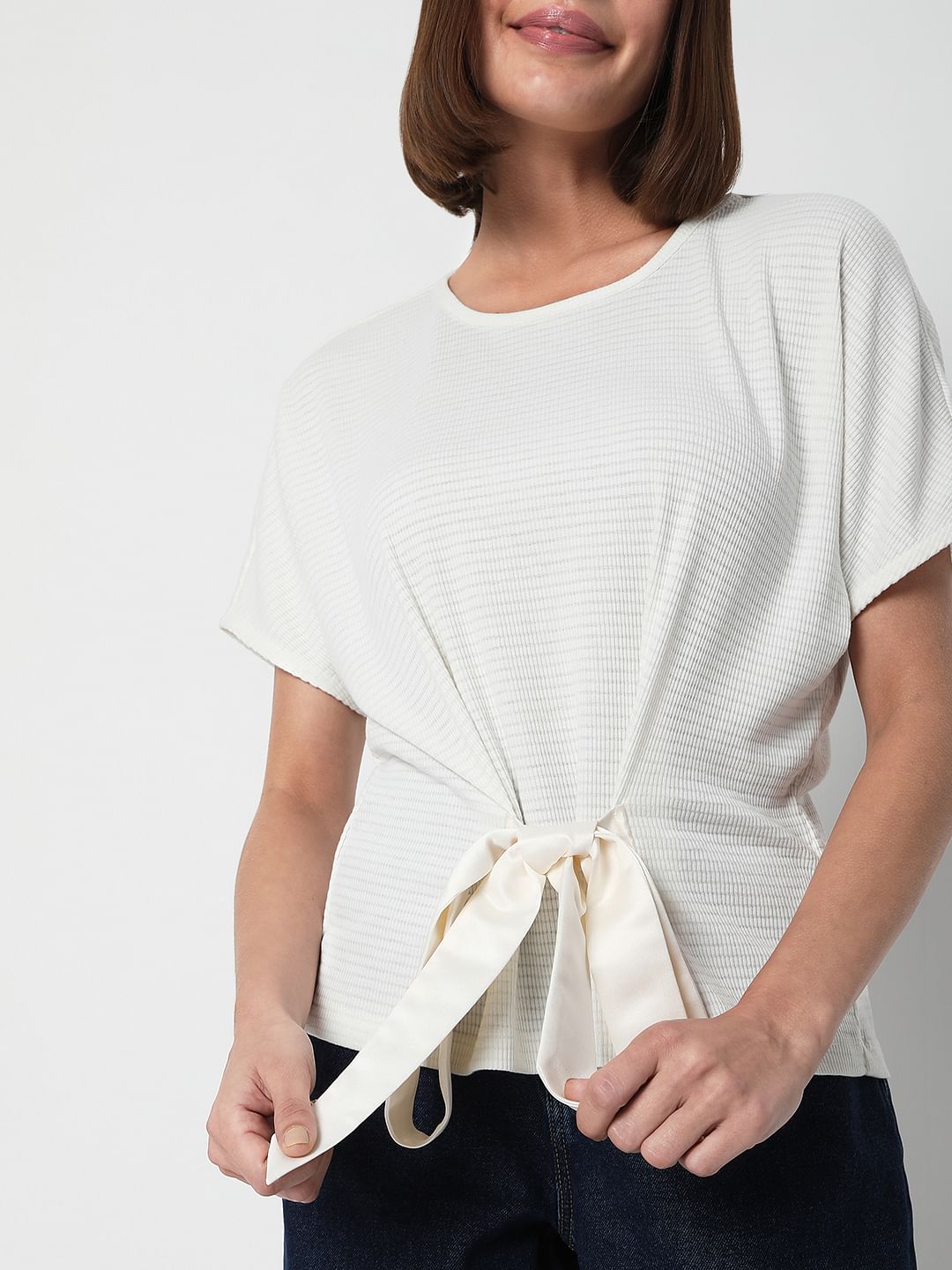 White Textured T-Shirt