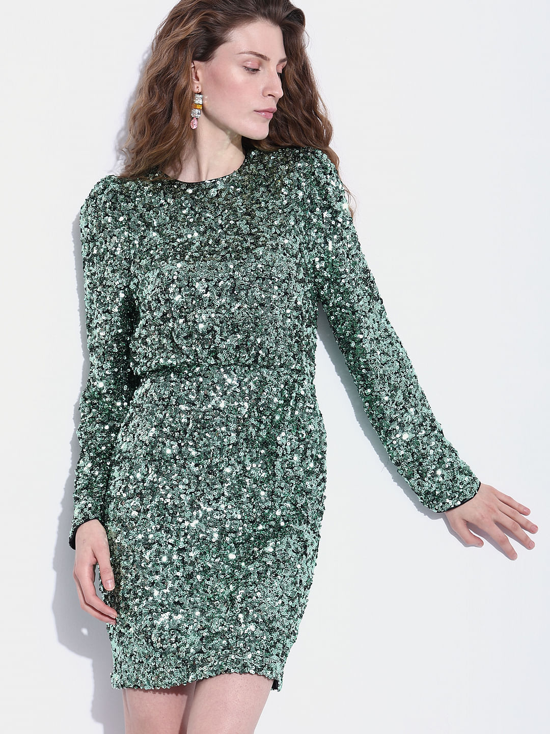 vero moda green sequin dress Vero Moda dress