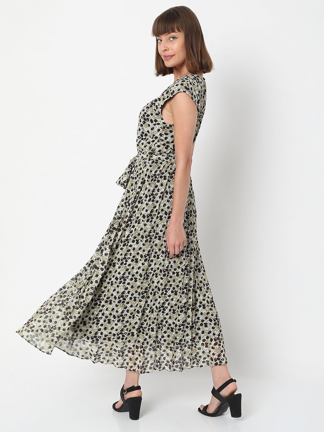 Black Printed Maxi Dress