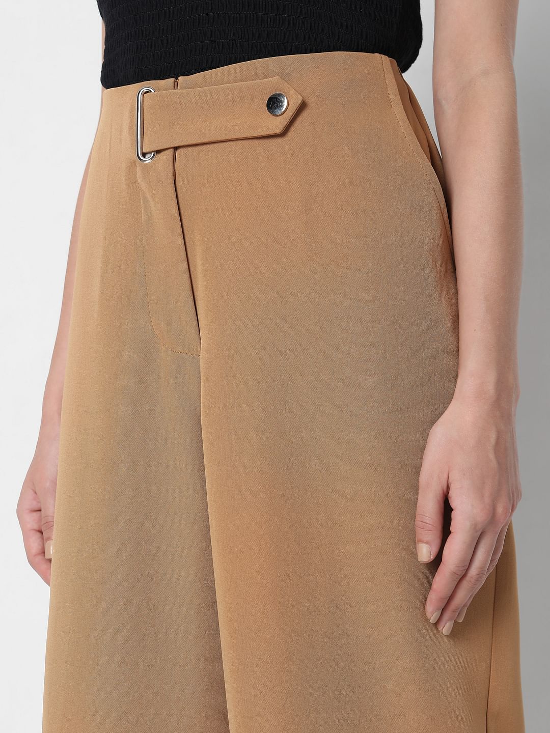 Brown Wide Leg Trousers