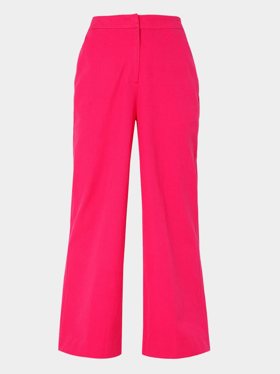 Pink High Waist Wide Leg Pants