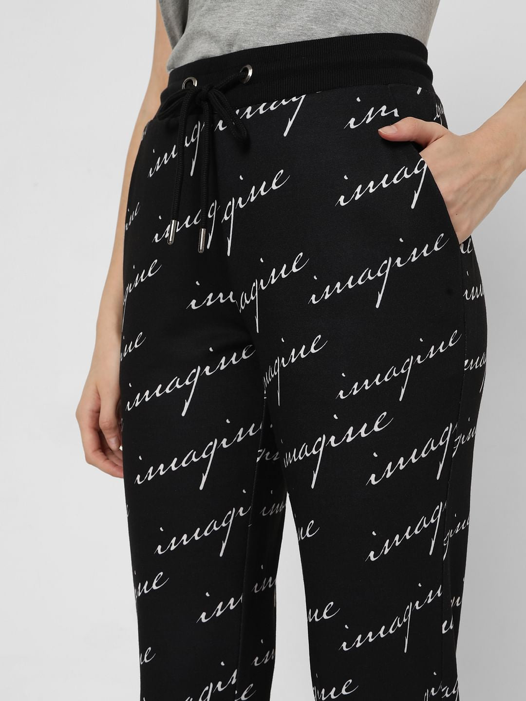 Black Printed Lounge Joggers