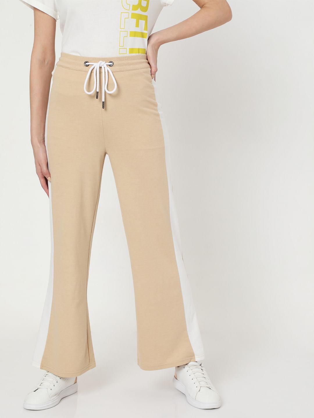 Beige Flared Lounge Pants