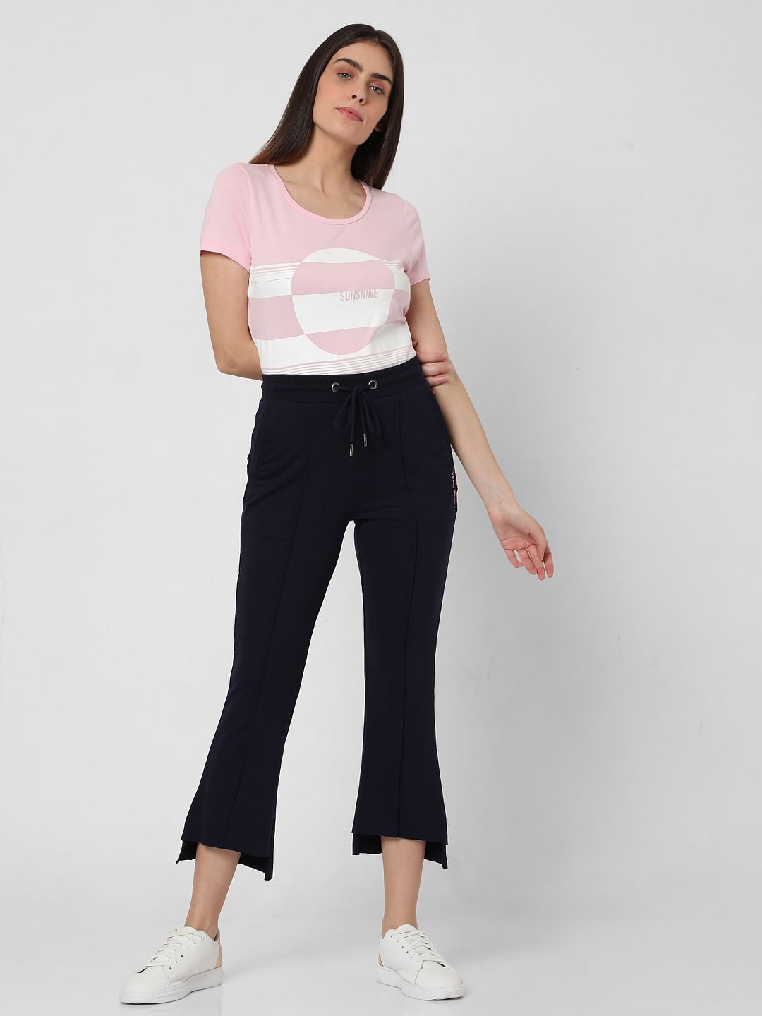 Navy Blue Flared Lounge Pants