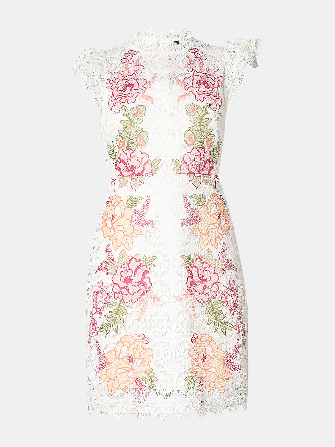 White Floral Lace Dress