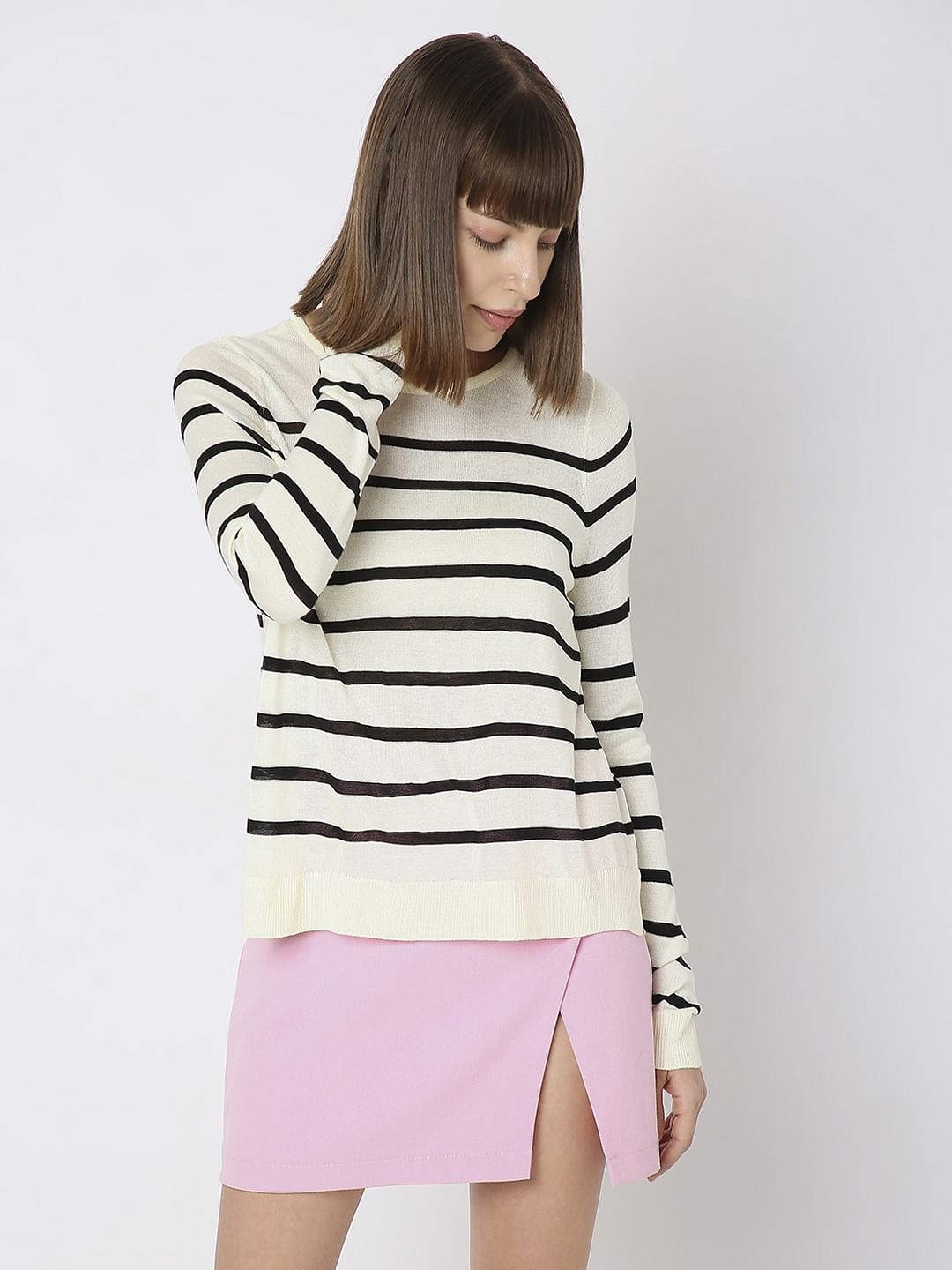 Off-White Striped Pullover